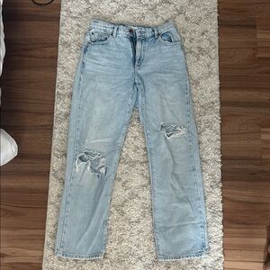 Garage Light Blue Straight Leg Jeans